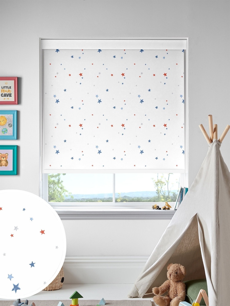 Laura Ashley Multi Painterly Stars Made To Measure Roller Blind - Image 1 of 6