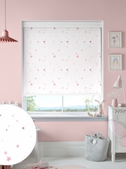 Laura Ashley Pink Painterly Stars Made To Measure Roller Blind - Image 1 of 6