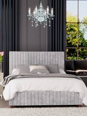 Laurence Llewelyn-Bowen Silver Estella End Lift Ottoman Storage Bed - Image 1 of 5