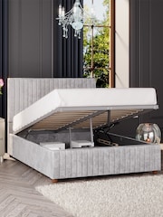 Laurence Llewelyn-Bowen Silver Estella End Lift Ottoman Storage Bed - Image 2 of 5