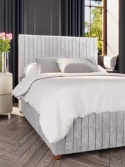 Laurence Llewelyn-Bowen Silver Estella End Lift Ottoman Storage Bed - Image 3 of 5
