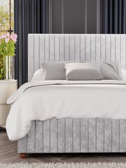 Laurence Llewelyn-Bowen Silver Estella End Lift Ottoman Storage Bed - Image 4 of 5