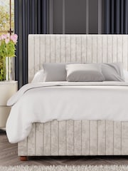 Laurence Llewelyn-Bowen Pearl White Estella End Lift Ottoman Storage Bed - Image 3 of 5