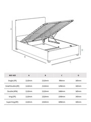 Laurence Llewelyn-Bowen Pearl White Estella End Lift Ottoman Storage Bed - Image 4 of 5
