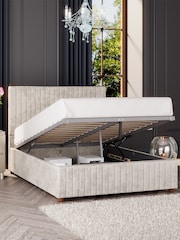 Laurence Llewelyn-Bowen Pearl White Estella End Lift Ottoman Storage Bed - Image 5 of 5