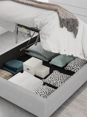 Aspire Furniture Silver Grey Kelly End Lift Ottoman Storage Bed - Image 2 of 4