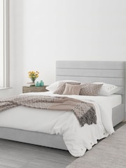 Aspire Furniture Silver Grey Kelly End Lift Ottoman Storage Bed - Image 3 of 4
