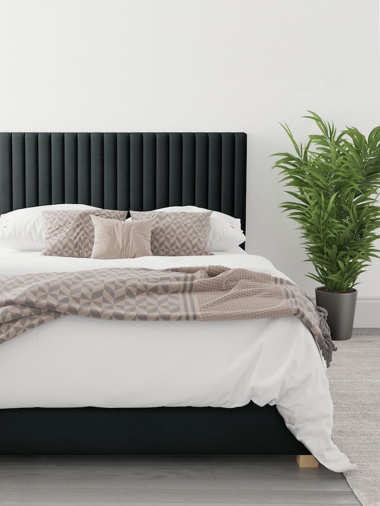 Aspire Furniture Ebony Black Grant End Lift Ottoman Storage Bed - Image 1 of 5