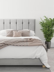 Aspire Furniture Silver Grey Hepburn Velvet End Lift Ottoman Storage Bed - Image 1 of 5