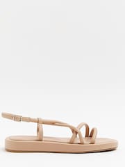 River Island Cream Tubular Strap Sandals - Image 1 of 1