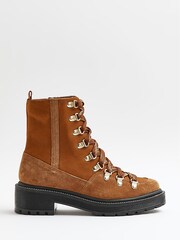 River Island Braun Schnürstiefel aus hellem Wildleder - Bild 2 von 5