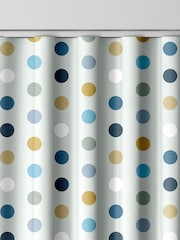 Sky Blue Kids Polka Dots Made To Measure Curtains - Image 8 of 9
