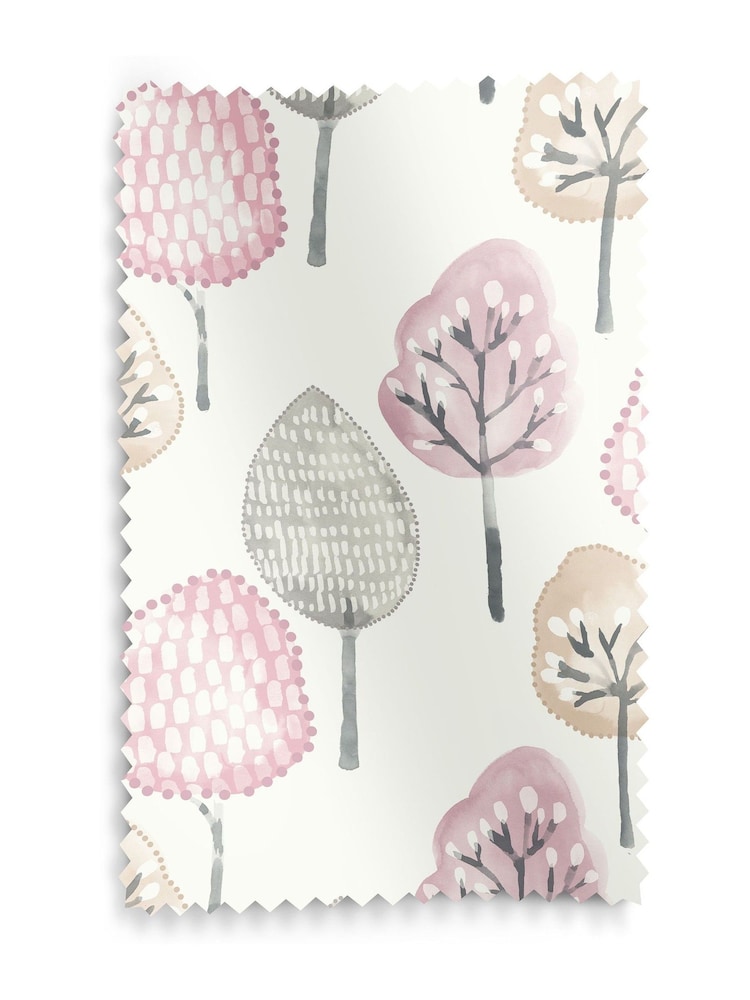 Blush Pink Trees Made To Measure Curtains - Image 9 of 9