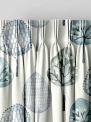 Sky Blue Kids Trees Made To Measure 100% Cotton Curtains - Image 5 of 9