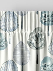 Sky Blue Kids Trees Made To Measure 100% Cotton Curtains - Image 6 of 9