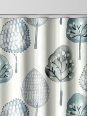 Sky Blue Kids Trees Made To Measure 100% Cotton Curtains - Image 8 of 9