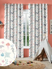 Natural Kids Sea Life Made To Measure 100% Cotton Curtains - Image 1 of 9
