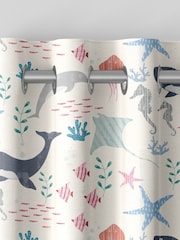 Natural Kids Sea Life Made To Measure 100% Cotton Curtains - Image 7 of 9