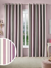 Pink Stripe Made To Measure 100% Cotton Curtains - Image 1 of 9