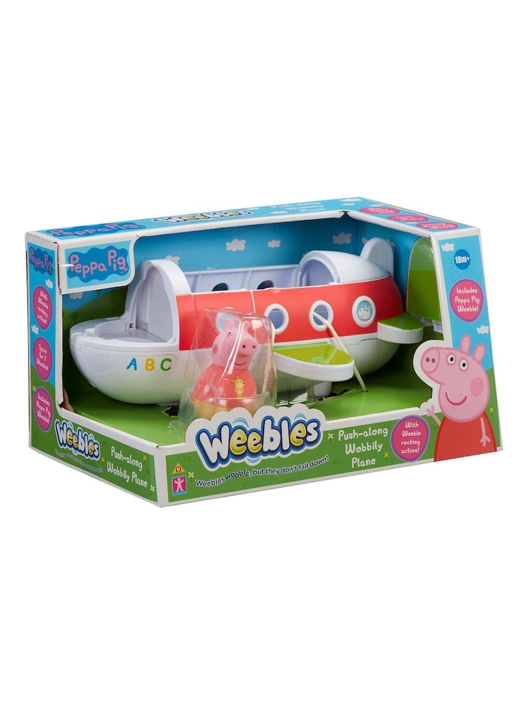 Peppa Pig Weebles Push Along Wobbily Plane - Image 1 of 7