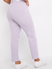 Simply Be Purple Demi Mom Jeans - Image 2 of 4