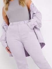 Simply Be Purple Demi Mom Jeans - Image 4 of 4
