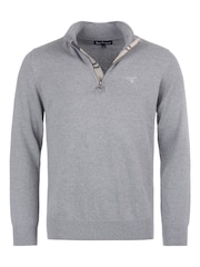 Barbour® Grey Quarter Zip Jumper - Image 6 of 7