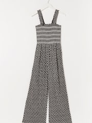 FatFace Black Shirred Spirit Geo Beach Jumpsuit - Image 4 of 4