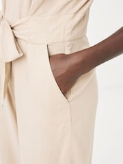 FatFace Natural Terra Linen-Blend Jumpsuit - Image 3 of 5