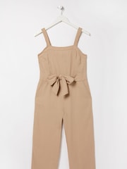 FatFace Natural Terra Linen-Blend Jumpsuit - Image 5 of 5