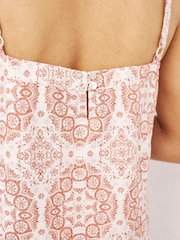 FatFace Natural Briar Linear Batik Cami - Image 3 of 4