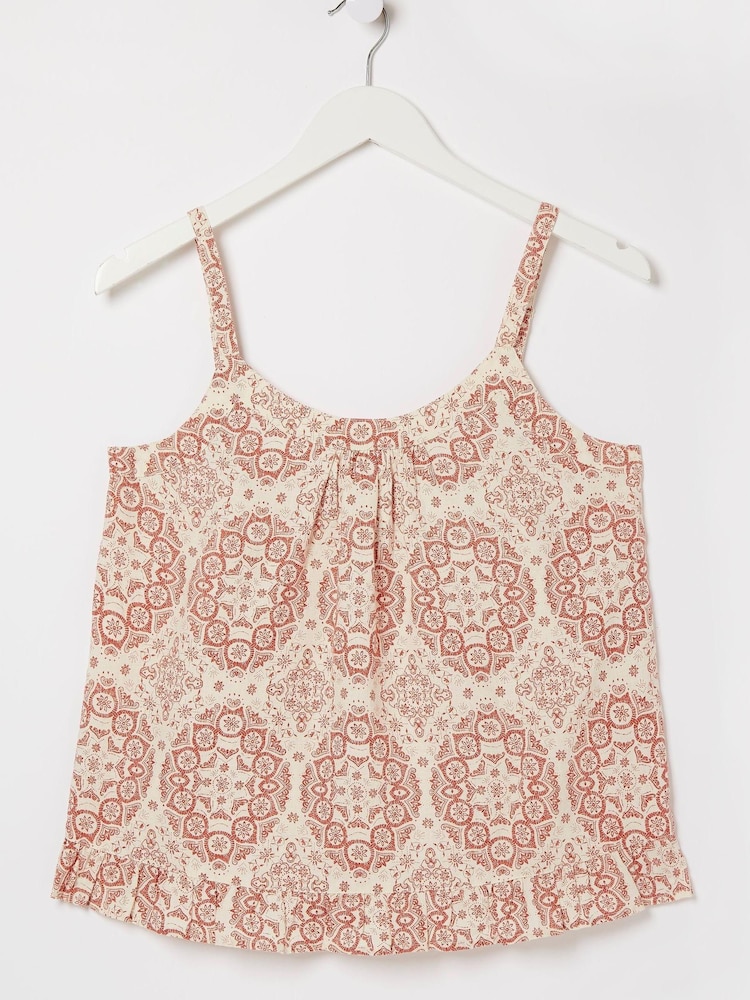 FatFace Natural Briar Linear Batik Cami - Image 4 of 4