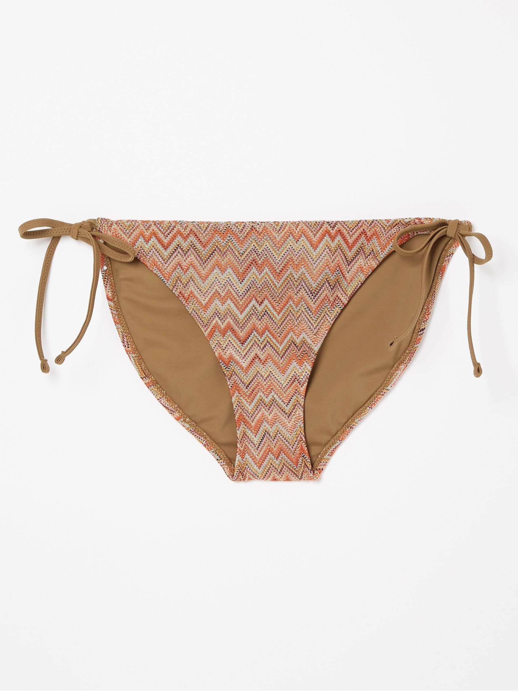 Fatface Orange Boheme Knitted Bikini Bottoms