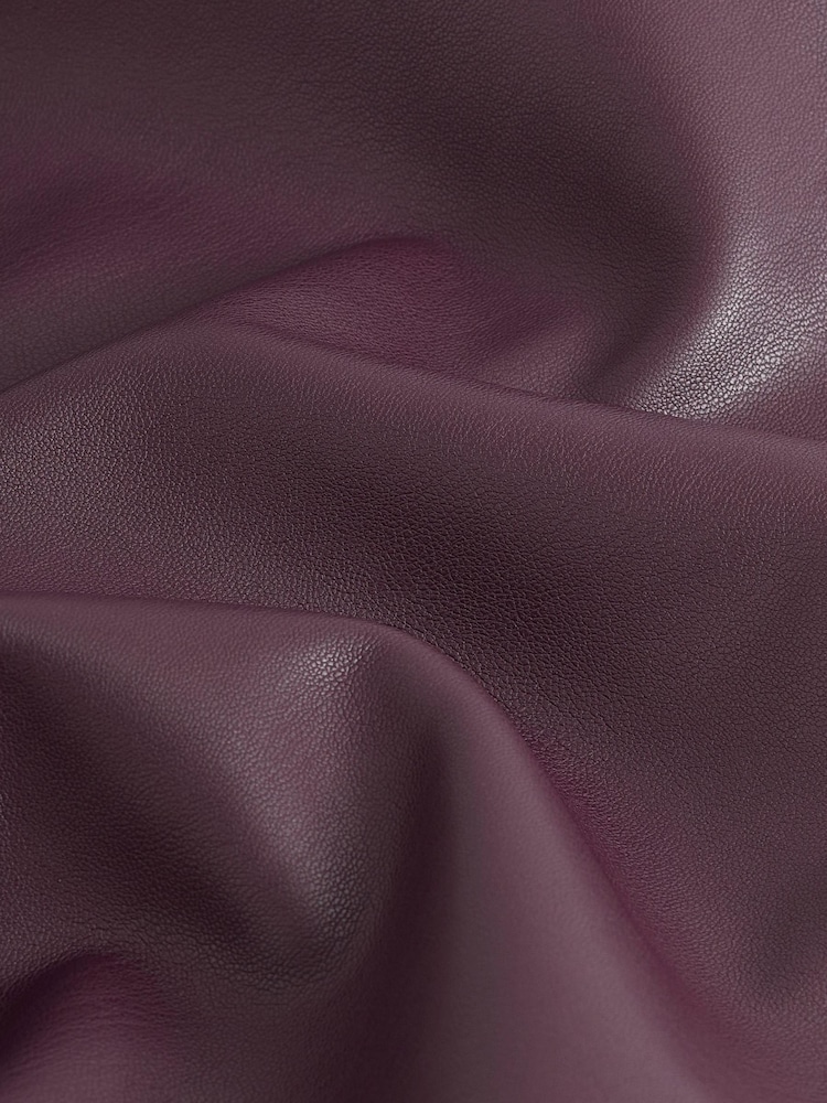 Berry Red Faux Leather PU Mini Skirt - Image 6 of 6
