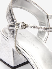 Silver Regular/Wide Fit Forever Comfort® Simple Block Heel Sandals - Image 7 of 7
