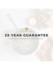 Green Barbary & Oak Cream 26cm Foundry Cast Iron Round Fry Pan - Image 10 of 10