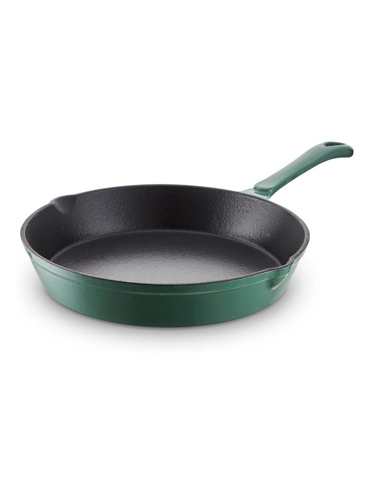 Green Barbary & Oak Cream 26cm Foundry Cast Iron Round Fry Pan - Image 6 of 6