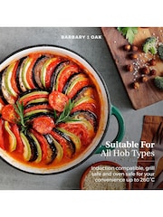 Barbary & Oak Green 20cm Foundry Round Cast Iron Casserole Pan - Image 9 of 11