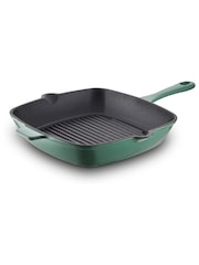 Barbary & Oak Green 26cm Foundry Cast Iron Grill Pan - Image 5 of 5