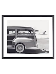 Brookpace Lascelles Black Surf Scene Photographic Picture in Satin Frame - Image 1 of 3