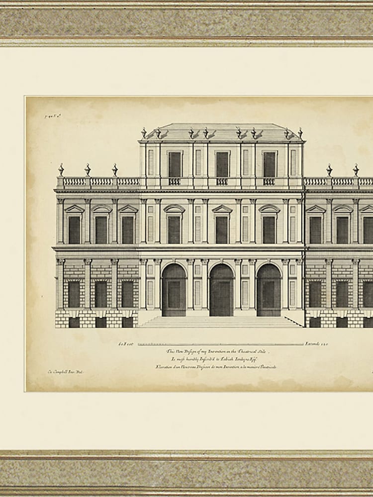 Brookpace Lascelles Gold Vintage Facade I in Antique Mirrored Frame - Image 1 of 3
