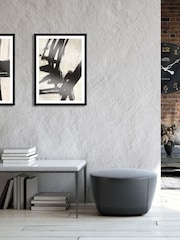 Brookpace Lascelles Black 'Nero 1' Abstract Picture in Satin Frame - Image 2 of 3
