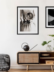 Brookpace Lascelles Black Black And White 'Camera Girl' Photographic Print In Glass Black Frame - Image 2 of 3