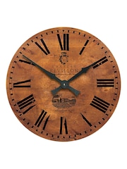 Brookpace Lascelles Brown Open Faced French Wine Chateau Wall Clock - Image 1 of 4