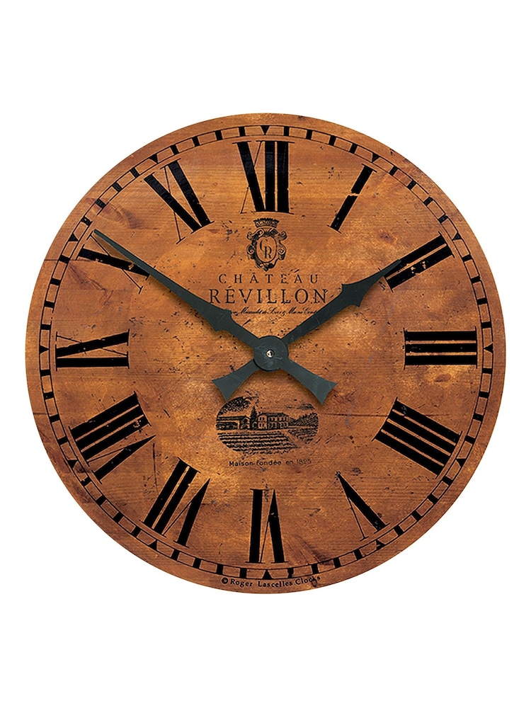 Brookpace Lascelles Brown Open Faced French Wine Chateau Wall Clock - Image 1 of 4