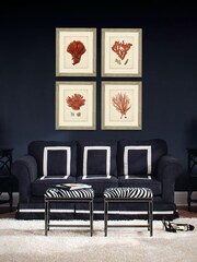Brookpace Lascelles Gold Antique Red Coral II in Antique Mirrored Frame - Image 2 of 3