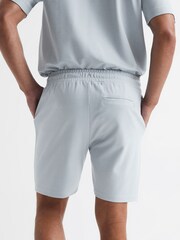 Reiss Soft Blue Cullen Drawstring Pintuck Shorts - Image 5 of 5