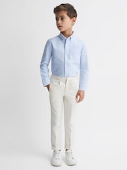 Reiss Soft Blue Greenwich 3-9 yrs Button Down Oxford Shirt - Image 3 of 6