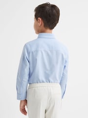 Reiss Soft Blue Greenwich 3-9 yrs Button Down Oxford Shirt - Image 5 of 6