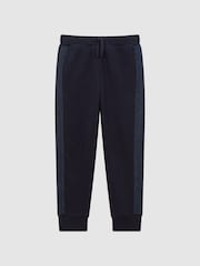 Reiss Navy Mara 9-12 yrs Metallic Trim Joggers - Image 2 of 7